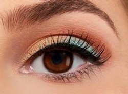 teal-peach-brown-eye-makeup