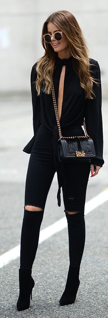 all black outfit