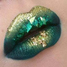 Green And Gold Leaf Ombre
