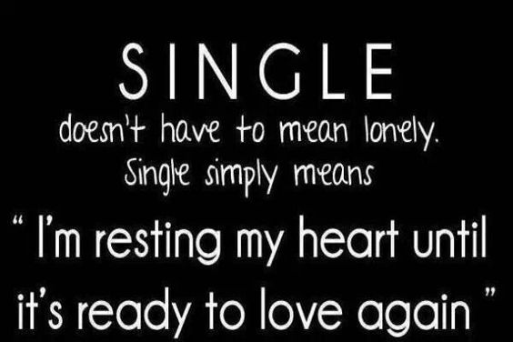 about being single