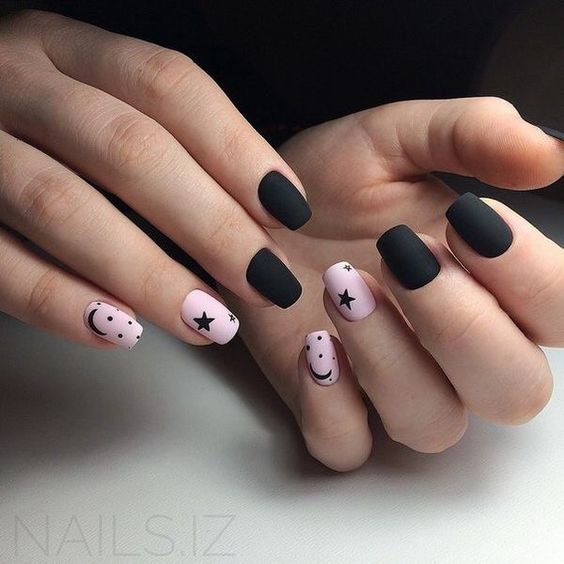 lack pink nails