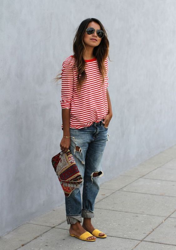 Relaxed Spring Style with Boyfriend Jeans