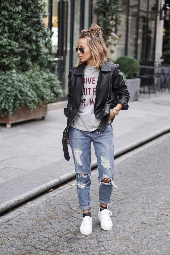 Street Wear Perfection with Boyfriend Jeans