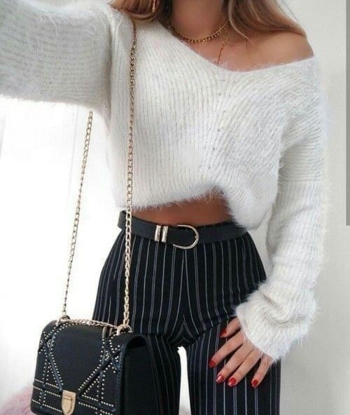black and white winter outfit