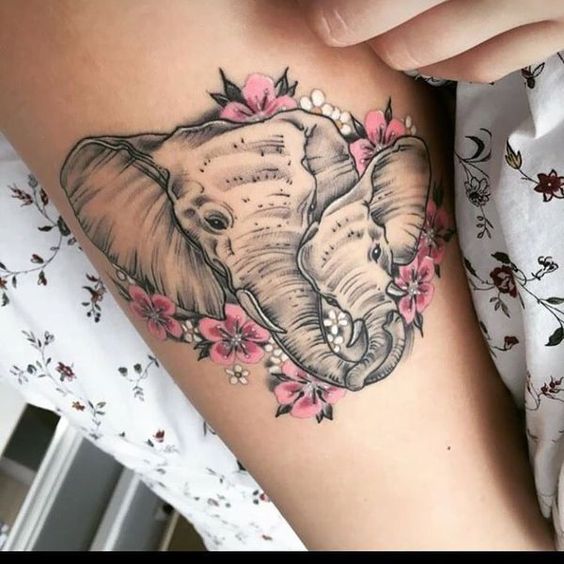 Illustrative Elephant Tattoo