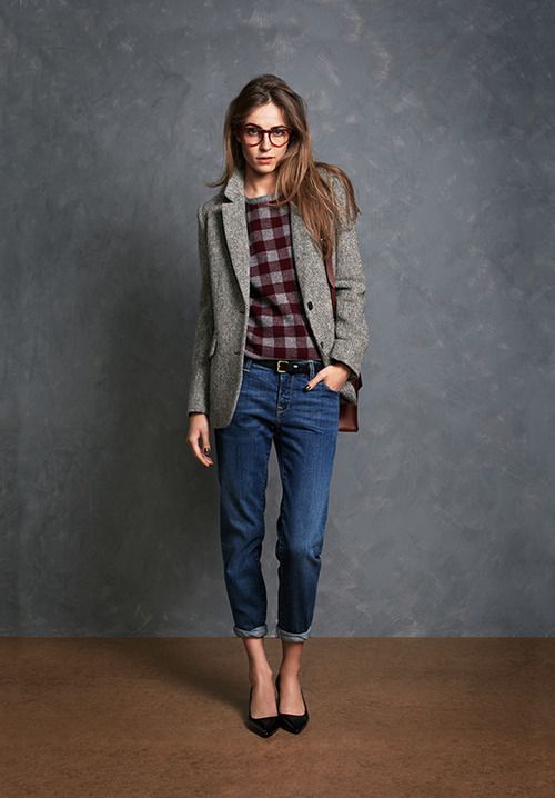 Plaid and Tweed Tomboy Outfit