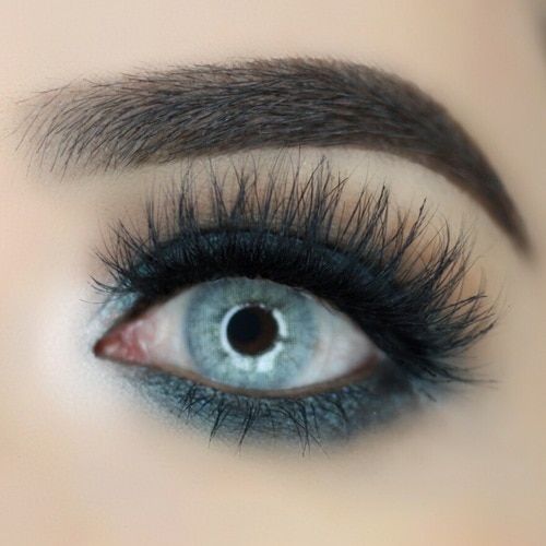 Deep Pewter Eyeliner and Heavy lashes