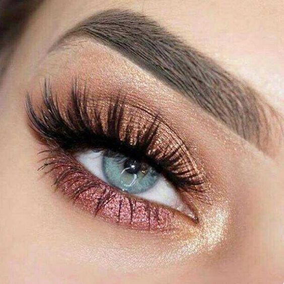 Pink and Gold Eye Shadow