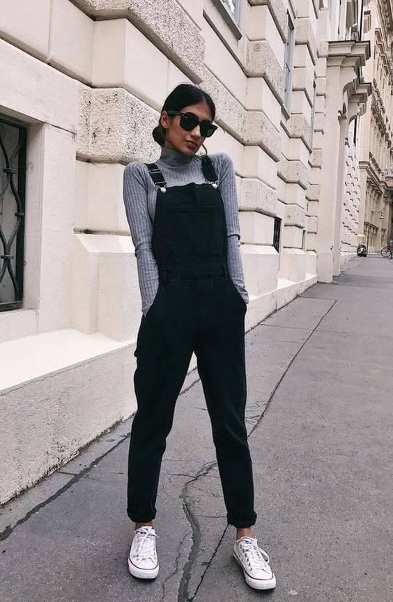 Turtleneck and Overalls