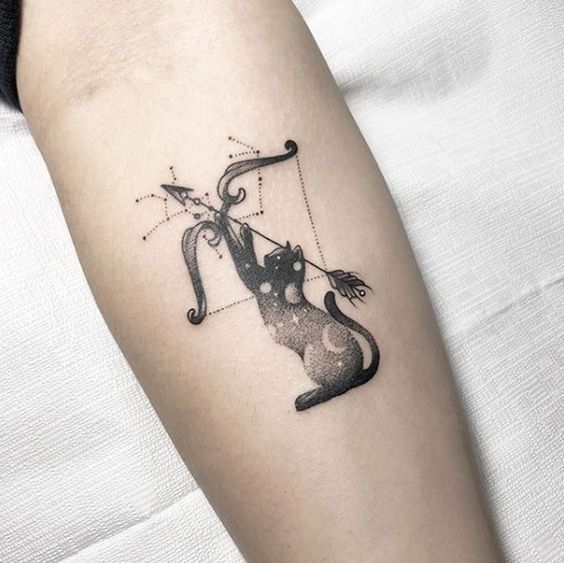 Cat Arrow Tattoos