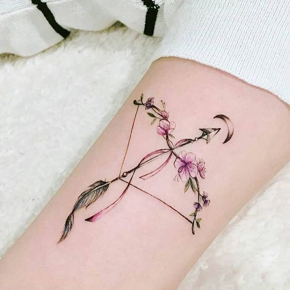 Floral Arrow Tattoos