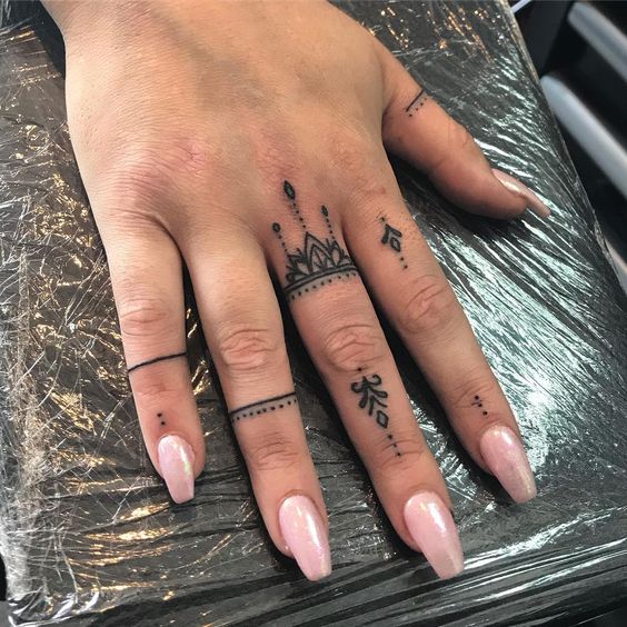 Henna-inspired Hand Tattoo