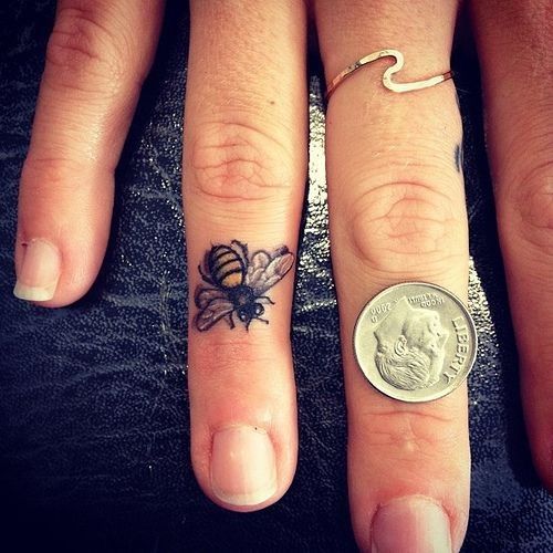 Tiny Little Bee Tattoo