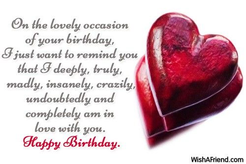 In Love GF Birthday Quotes