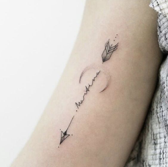 Lunar Arrow Tattoos