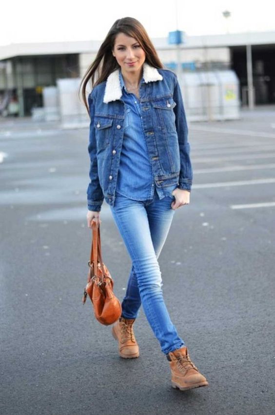 all denim outfit