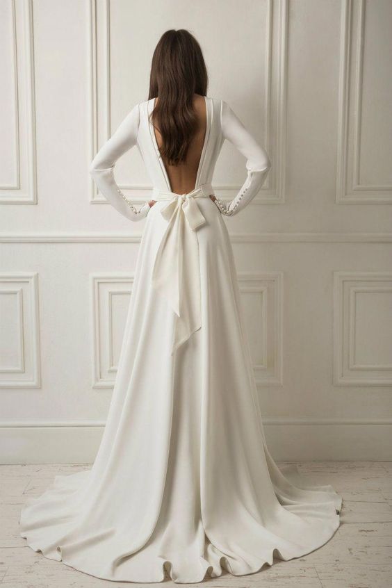 open back with bow