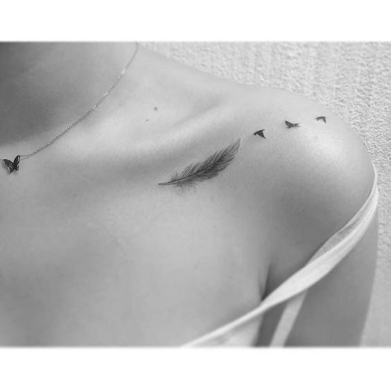Bird Feather Tattoos