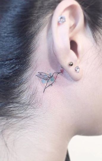 Ear Bird Tattoos