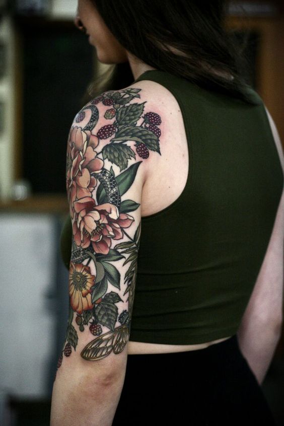 Floral-Tattoo-Sleeves-For-Women