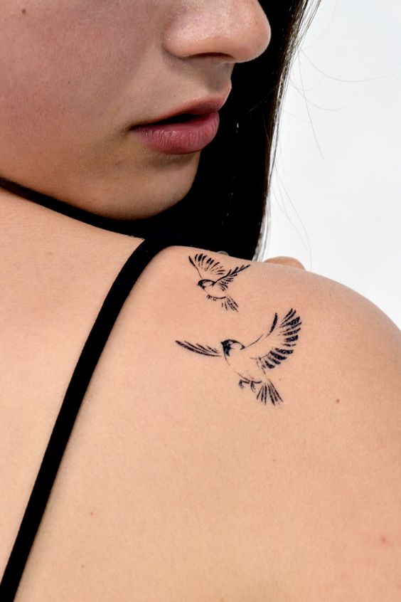 Shoulder Bird Tattoos