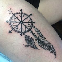 compass-dreamcatcher-tattoos
