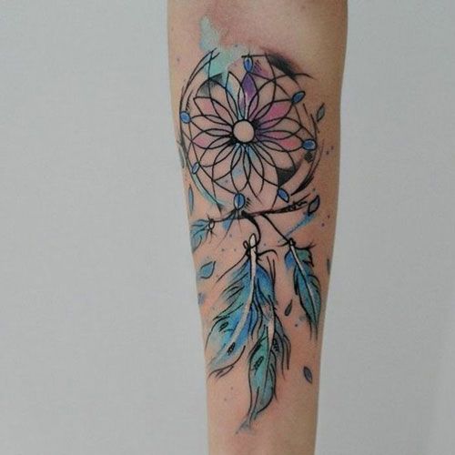 daisy-dreamcatcher-tattoos