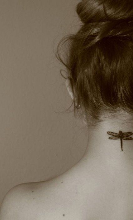 dragonfly-back-of-neck-tattoo