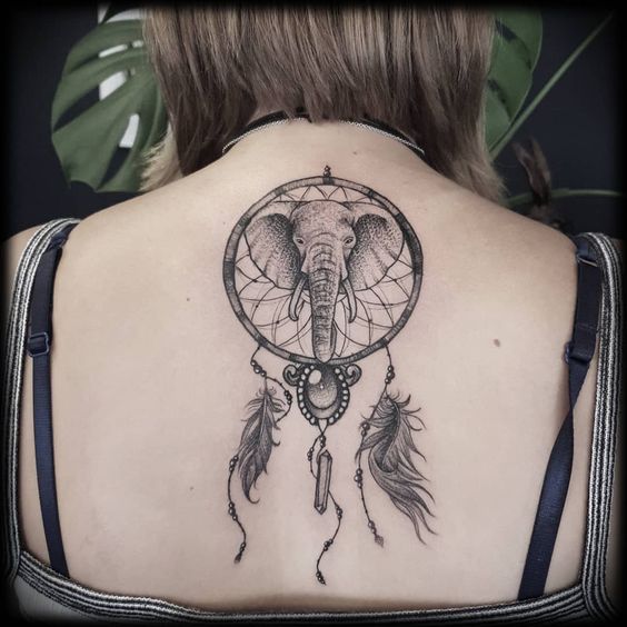 elephant-dreamcatcher-tattoos