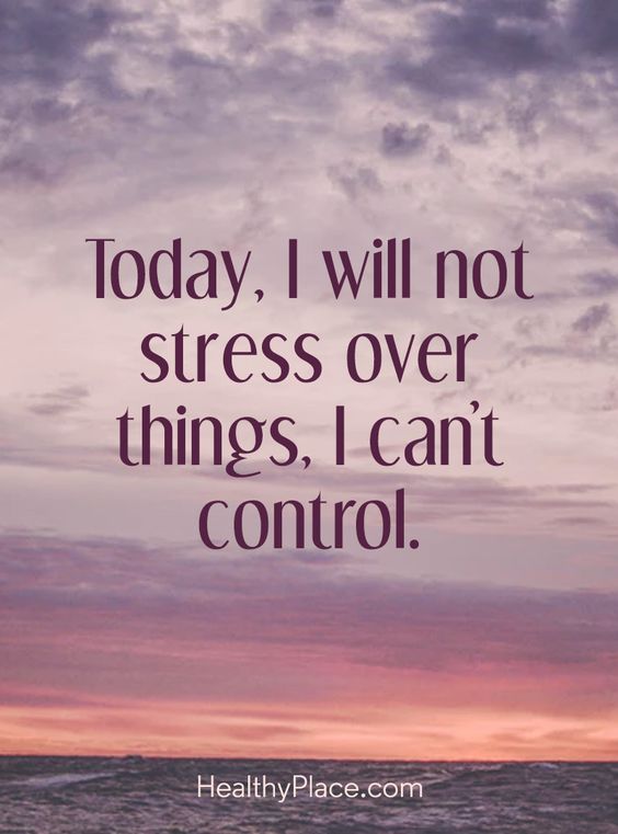 no stress inspirational anxiety quote
