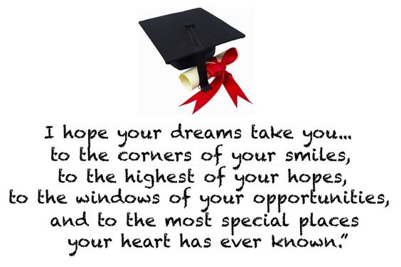 special places inspirational graduation quote