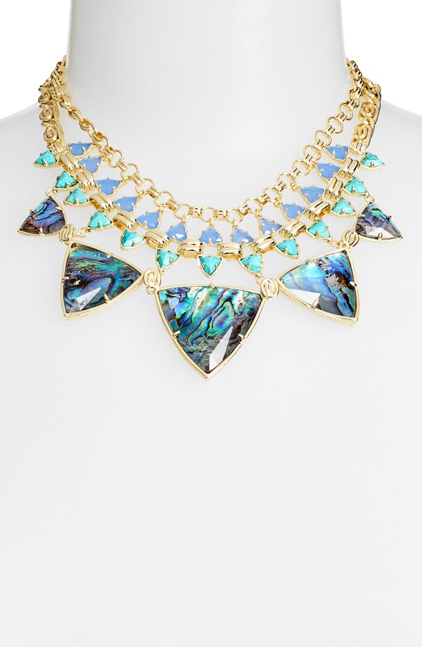 coloured crystal necklace