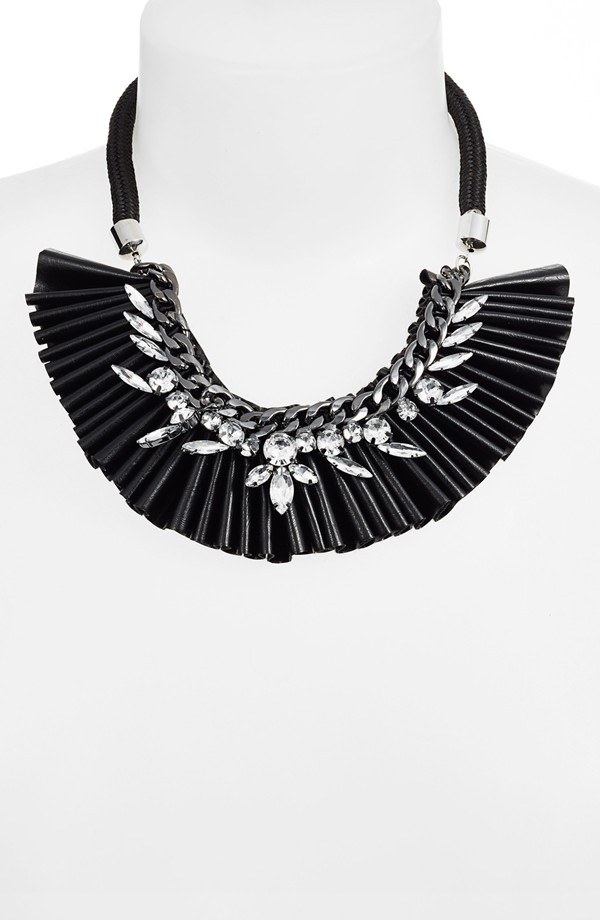faux leather necklace