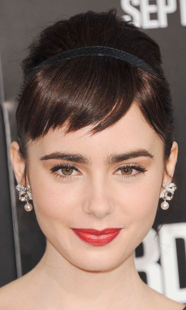 bangs hairstyles collins lily fringe short hairstyle hair fringes types cropped audrey hepburn bang asymmetrical different cool cuts graceful swept