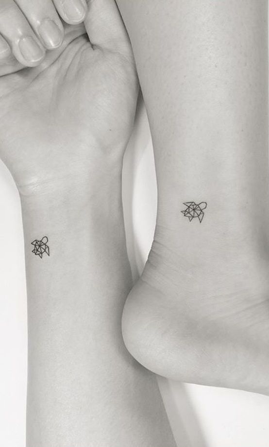 geometric turtle tattoo