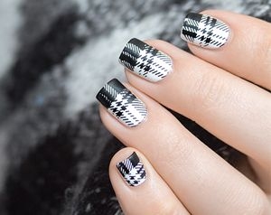 pink and black nail designs