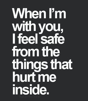 i feel safe with you quote