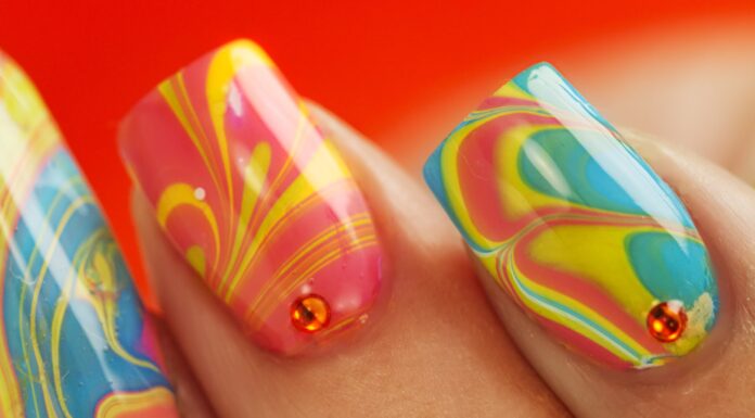 water marble nails