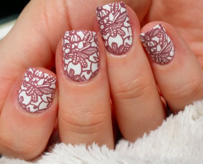 35 Pink And White Nails