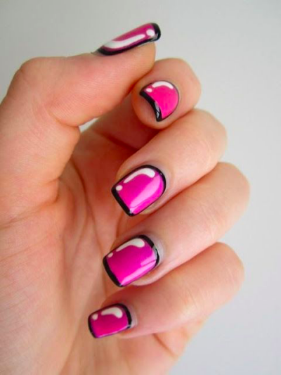 35 Pink And White Nails