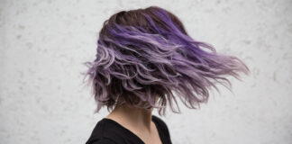 purple balayage hair