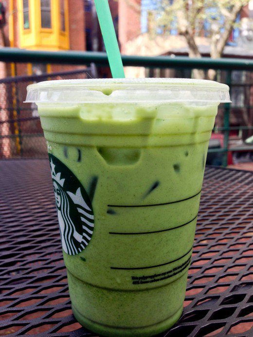 iced matcha green tea latte sugar