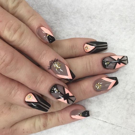 floral coffin nails