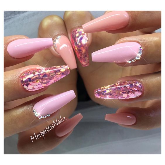 Coffin Nails With Diamond Design / If you want to receive much ...