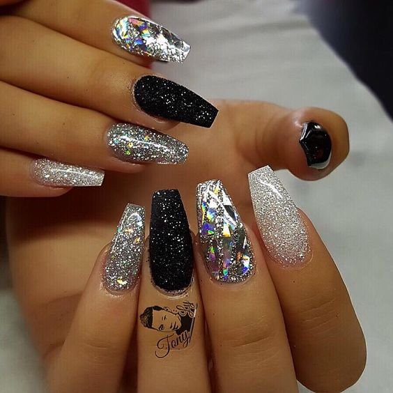 30 Beautiful Diamond Nail Art Designs | Diamond Nails Inspiration