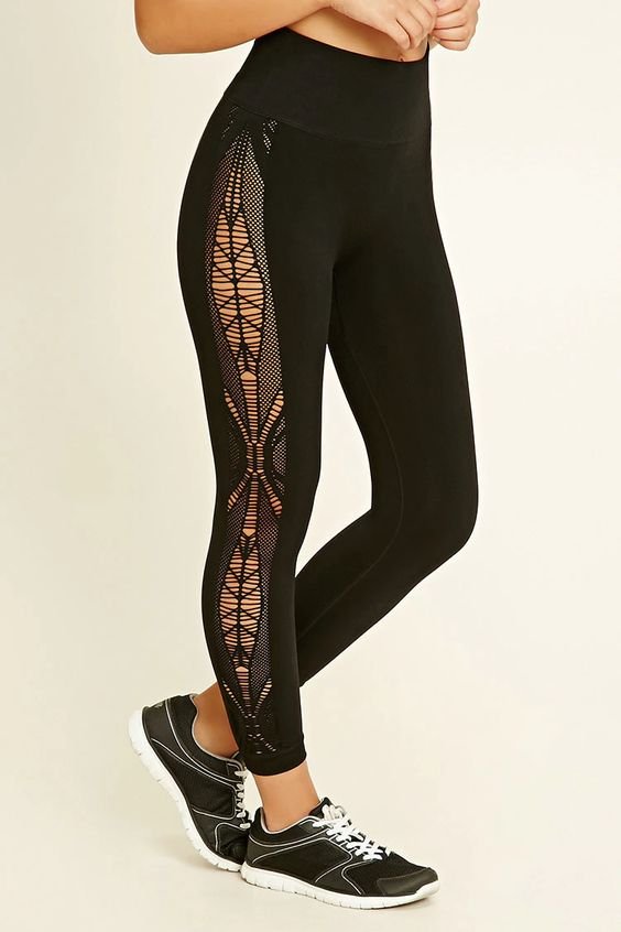 Long Leggings Mockup - Right Side View