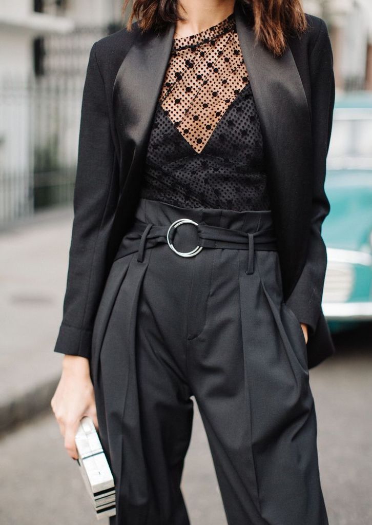 All black classy outfit