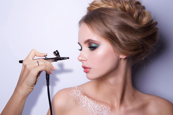 What is not a common use for airbrush makeup