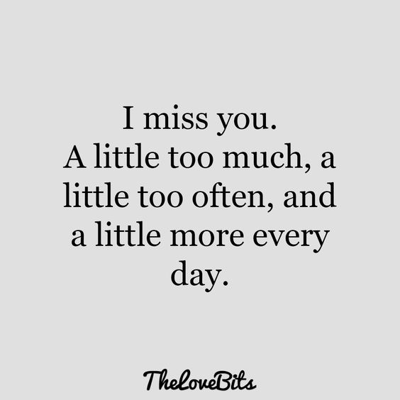 i miss you too much
