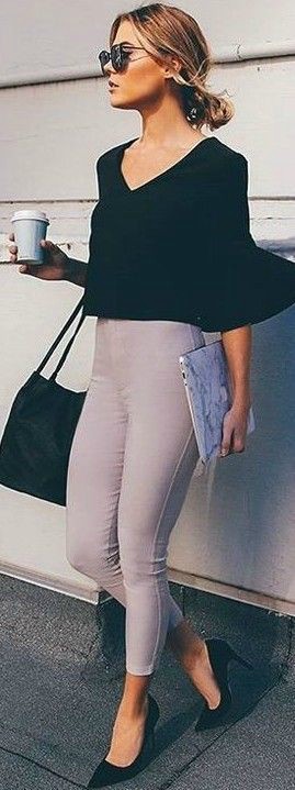 20 Cute Outfits With Black Leggings To Copy - Society19  Professional  outfits, Black leggings outfit, Work outfit